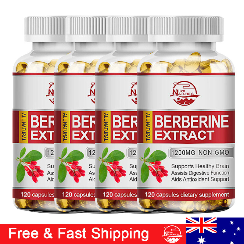 High Strength Berberine Hcl 120 Capsules 1200Mg - Berberine Supplement