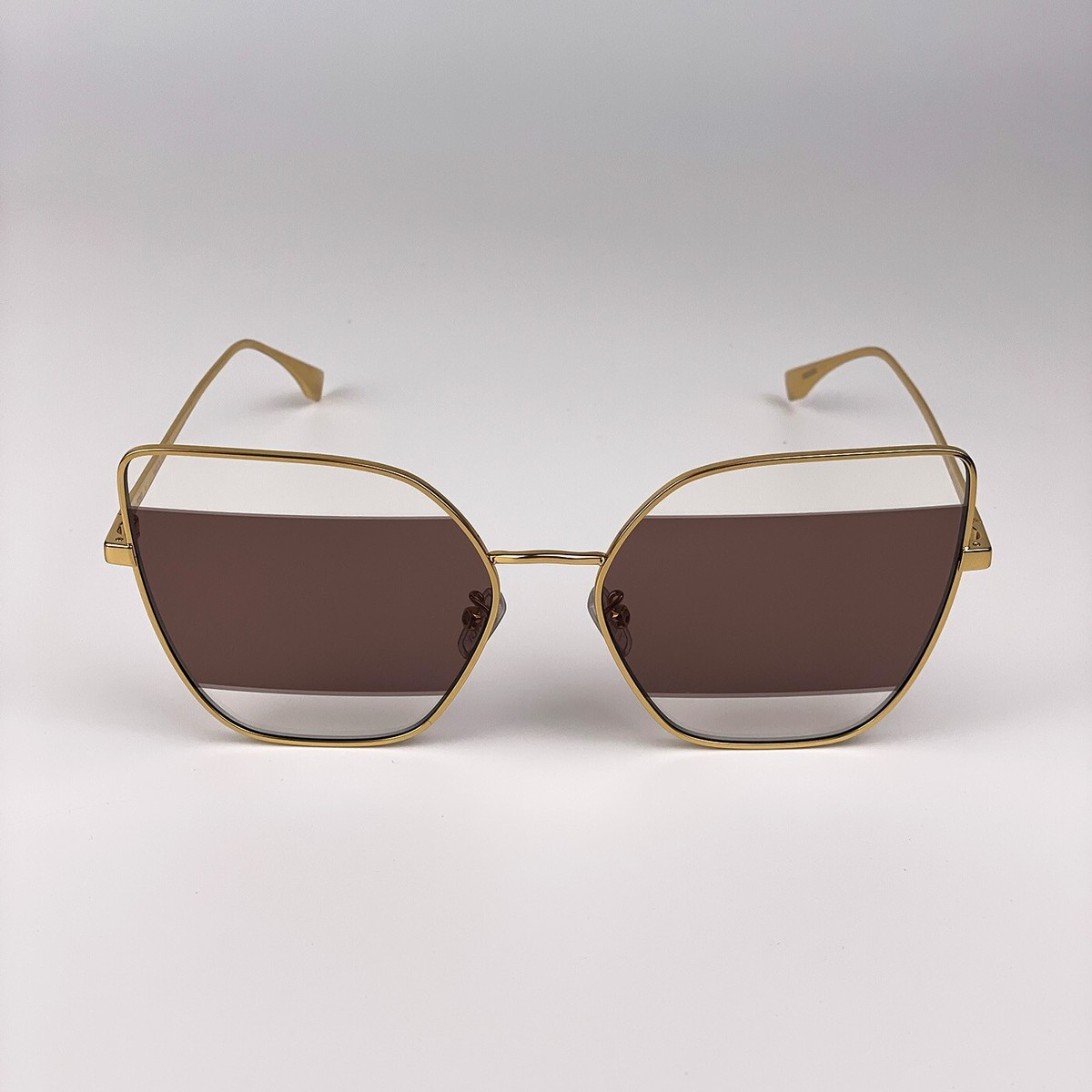 NEW Fendi FE40015U        30E Cat Eye Gold Brown Women Sunglasses Fendi Women Sunglasses Gold Brown Cat Eye FE40015U 30E NEW  main image 2
