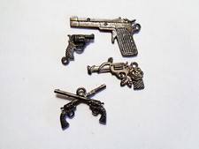 Bracelet Charms (4), Small Gun Charms, Pre-Owned, Small, Special New Pricing