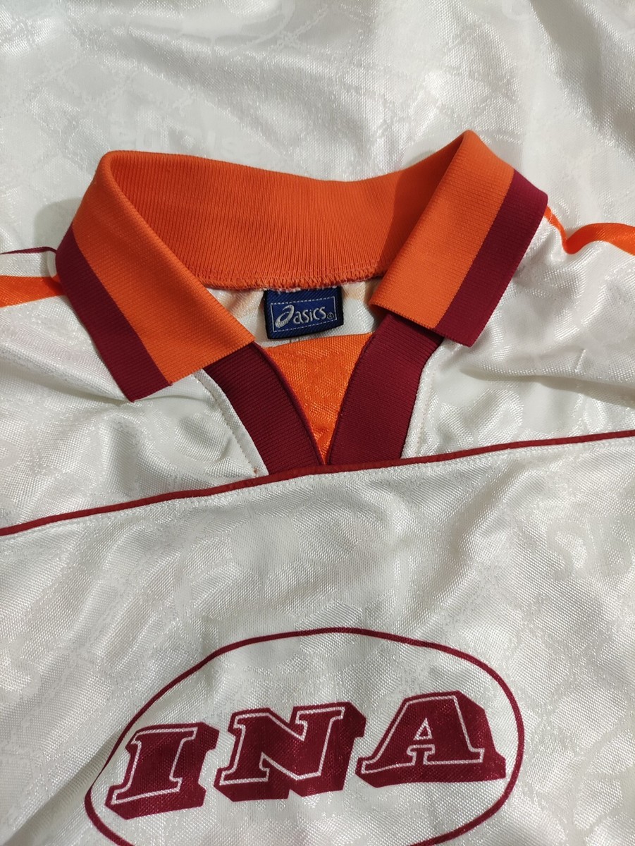 AS ROMA 1995-1996 #9 BALBO LONG SLEEVE AWAY MATCH JERSEY asics