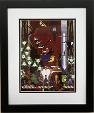 Charley Harper "The Sierra Range"  Custom Framed Art Print, Birds