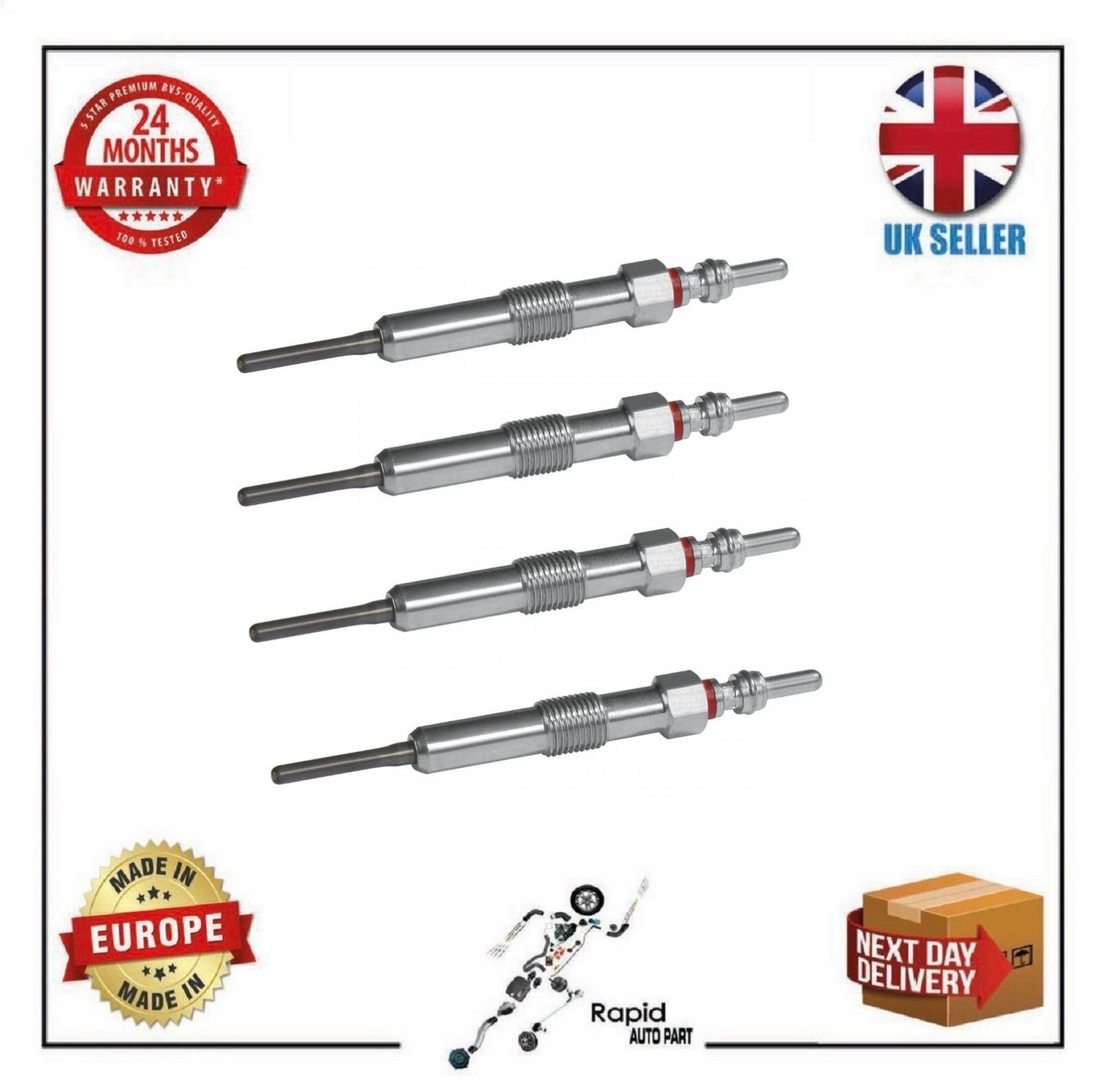 4X Glow Plugs For Nissan Qashqai Juke Note Cube Nv200 1.5 Dci 2010 On