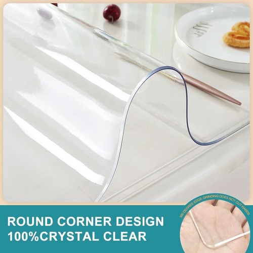 Elegant Water-Resistant Clear PVC Table Cover 34x84 - Durable and Heat Resistant - Picture 6 of 9