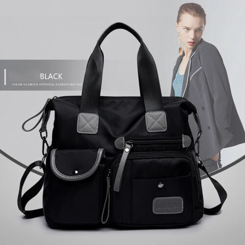 New Ladies Tote Bag Fashion Nylon Waterproof Casual Shoulder Bag Mummy Bag Large - Picture 28 of 29