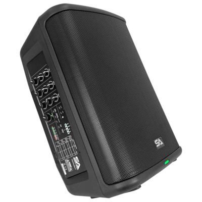 Powered 8 Inch Portable Compact PA Speaker Rechargeable Battery All-In-One PA