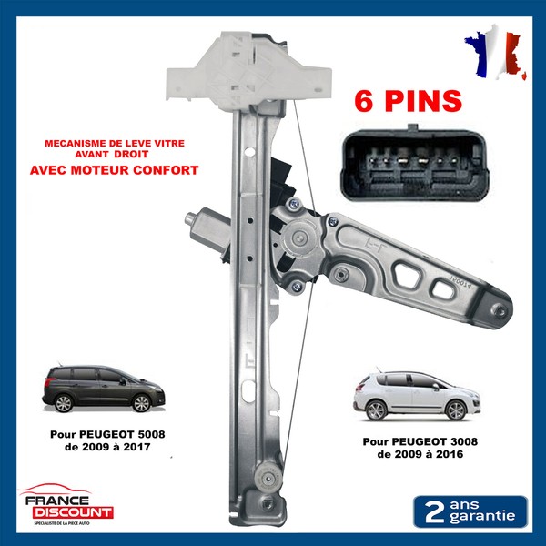 Mechanismus Elektrischer Fensterheber Vorne Rechts Nuckel FüR Peugeot 5008--image
