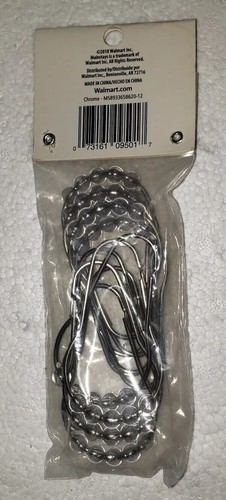 Mainstays Shower Curtain Hooks 12 Pieces - Picture 2 of 2