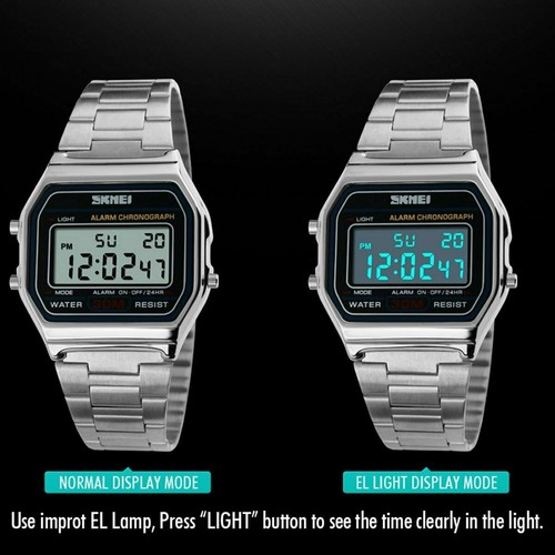 WATERPROOF MEN WOMEN BOYS GIRLS F-91W SPORT ALARM CLASSIC DIGITAL RETRO WATCH - Picture 6 of 14