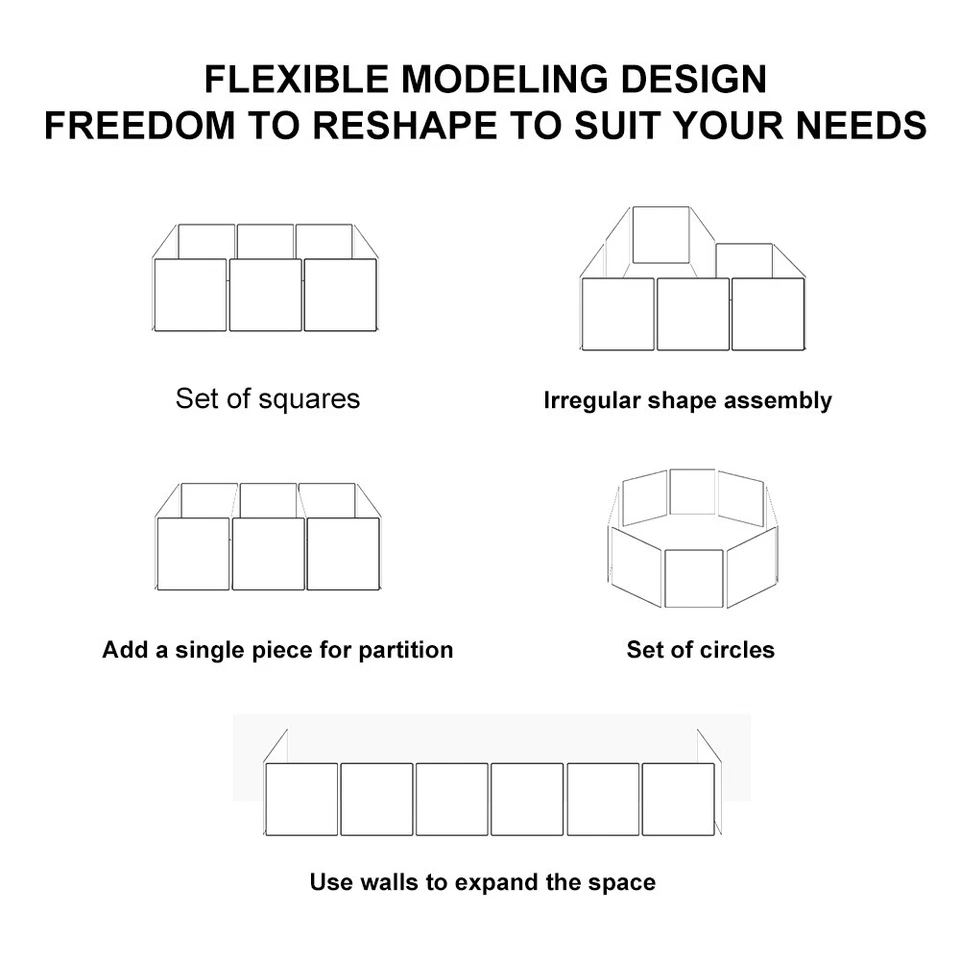 32" 40" 8 Panel Pet Dog Playpen Cage Enclosure Exercise Cat Puppy Metal Fence AU - image 2 of 4