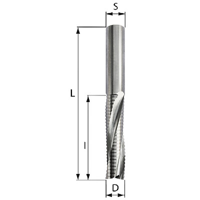 VHW Schruppfräser D6x32x70mm S6 3Z VHM Spiralfräser Oberfräser S10111