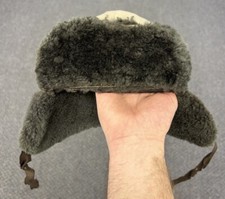 Vintage LL Bean Men's Trapper Hat 1960s Script Size 7 1/2 Union Made In The USA