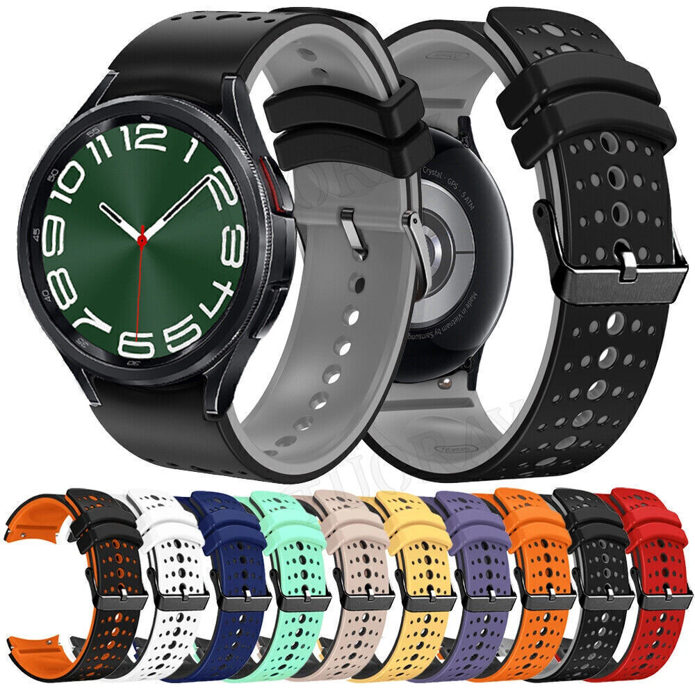 Soft Silicone Sport Wrist Band Strap For Samsung Galaxy Watch 7/FE/6/5/4 Classic