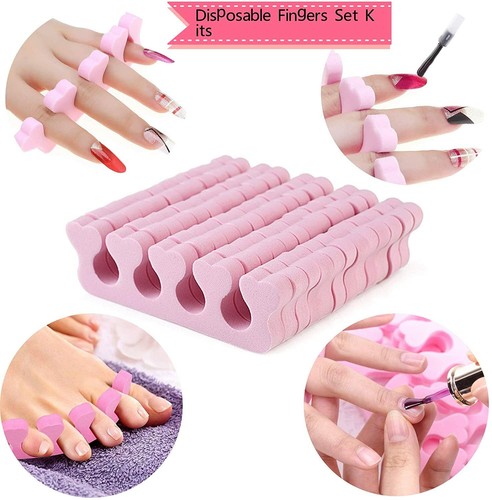 Toe Separator Manicure Pedicure Salon Foam Spacer Uk Foot Toes Separators 10 Pcs - Picture 3 of 12