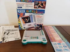 VNTG 1992 VTECH World Wizard Traveller 20 2-Sided Activity Cards- Tested Works!