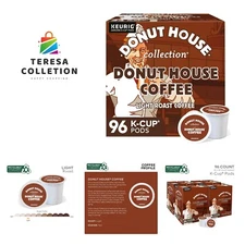 Donut House Coffee Keurig Single-Serve K-Cup Pods, Light Roast Coffee, 96 Count