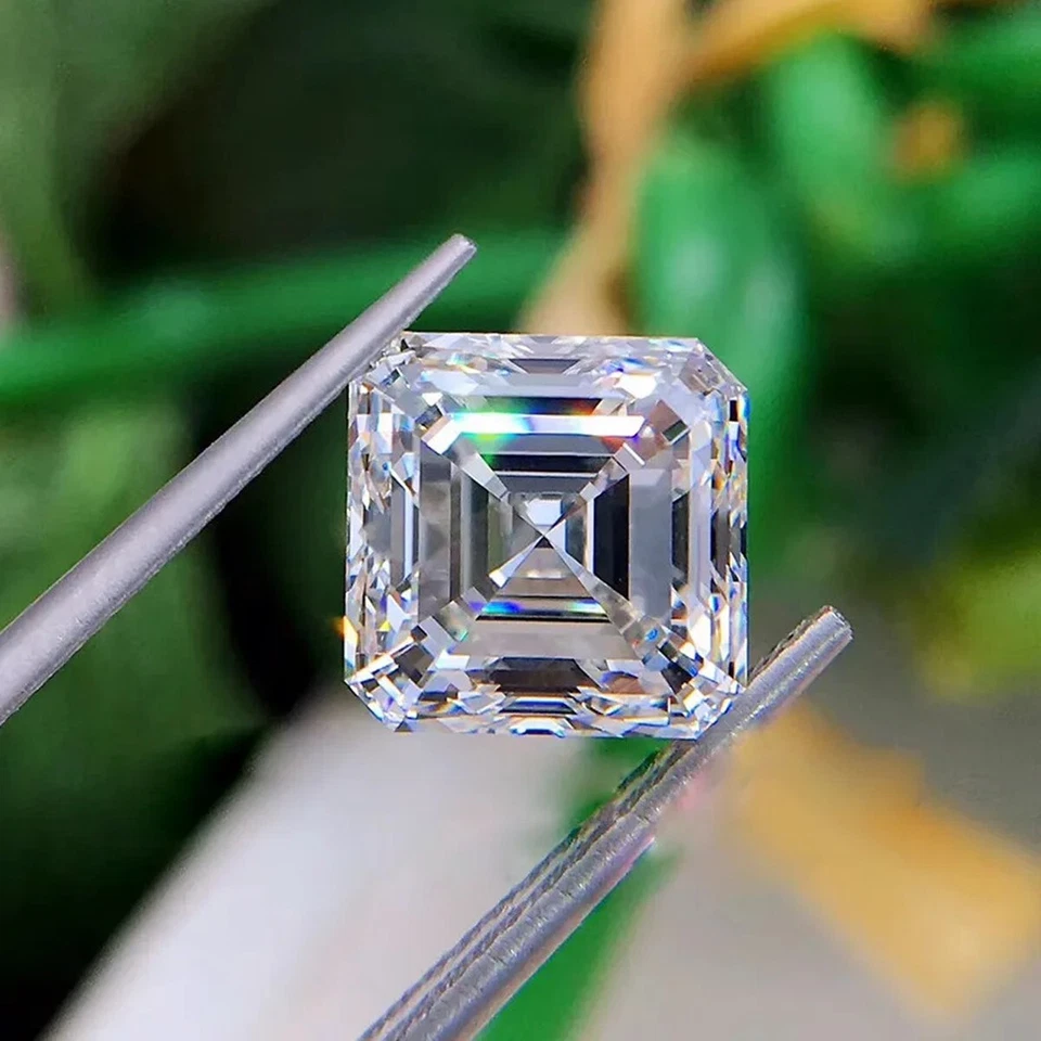 Asscher 2 pcs lab Grown First Grade  Diamond 5 mm D - F Certified Loose CVD - Image 2 of 4