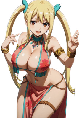 Lucy Heartfilia Fairy Tail Waifu Weatherproof Anime Sticker 6'' Car Decal