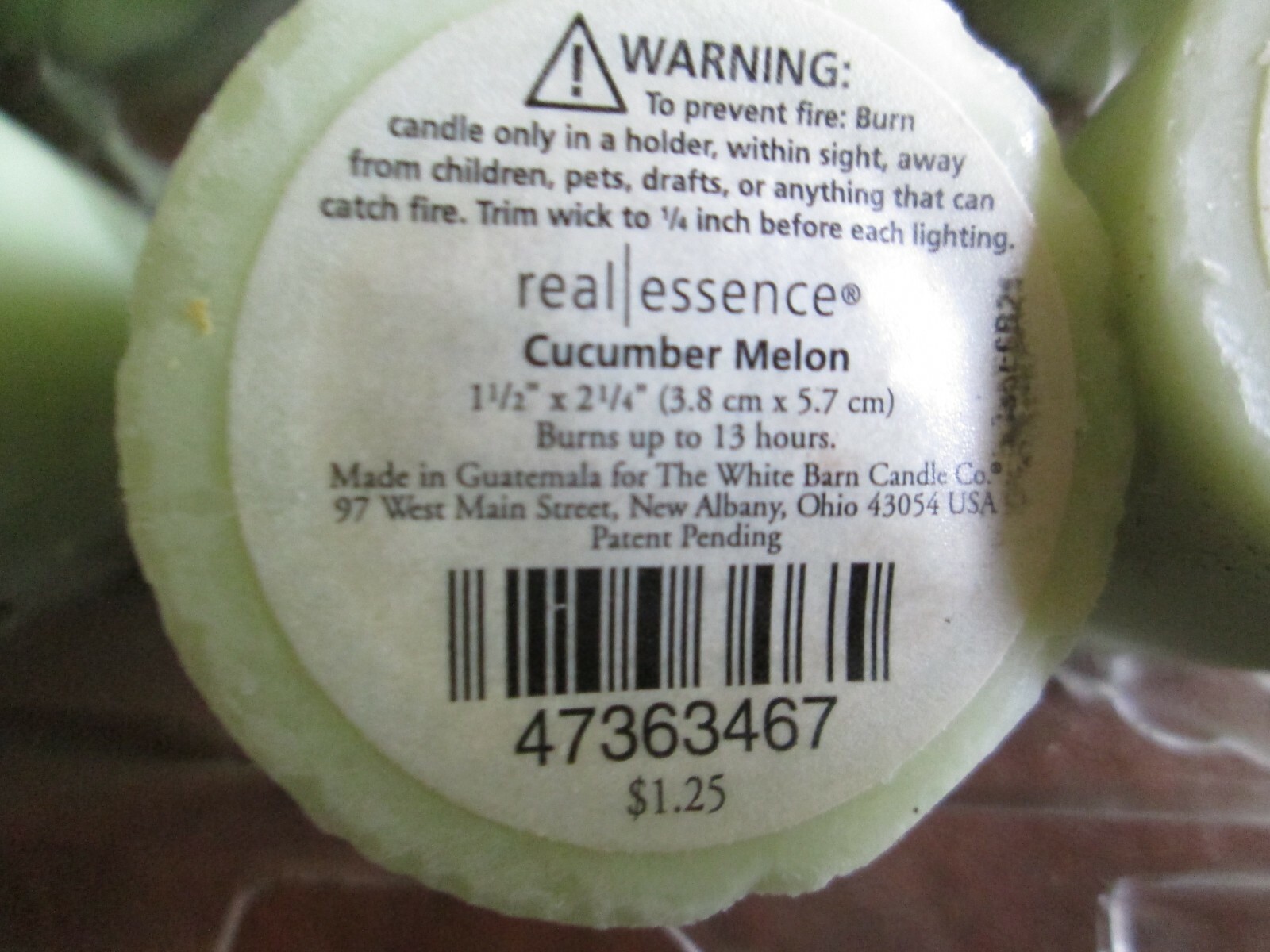 WHITE BARN CANDLE CO.*12 VOTIVE CANDLE SAMPLER CUCUMBER MELON **NEW