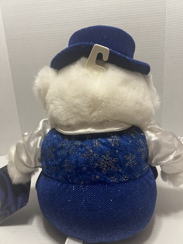 2001 Keepsake Polar Bear Limited Edition NWT VTG White Navy Blue Velvet suit hat - Picture 3 of 8