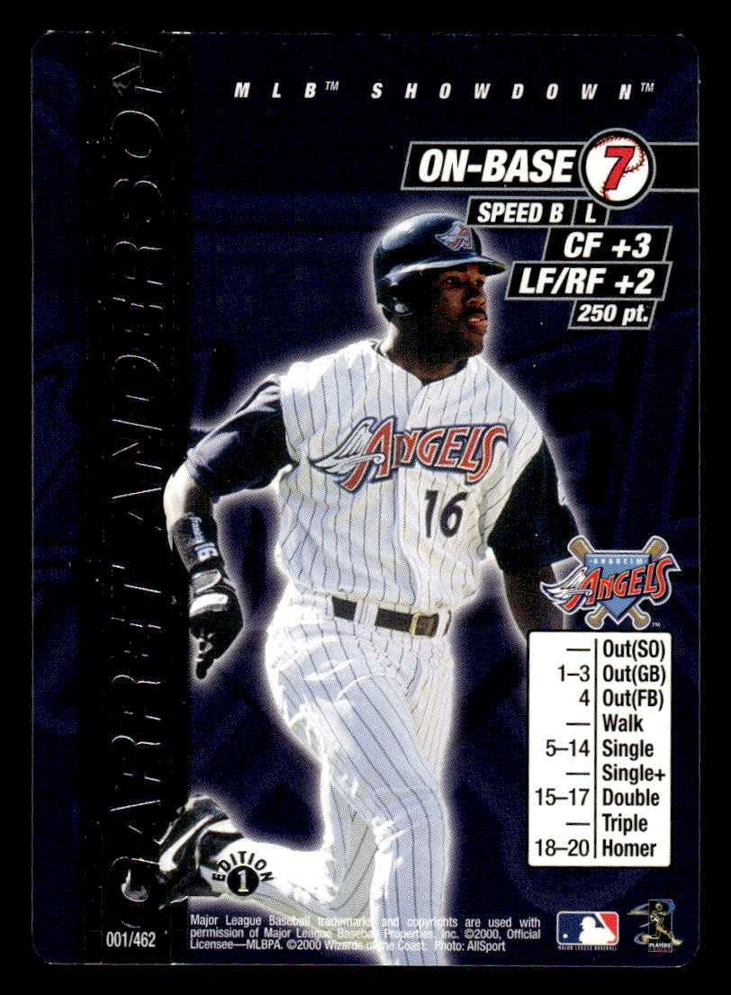 2000 MLB Showdown 1st Edition #001 Garret Anderson | eBay