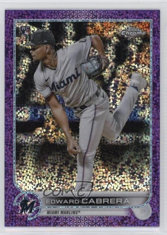 2022 Topps Chrome Purple Speckle Refractor 219/299 Edward Cabrera #64 0rm0