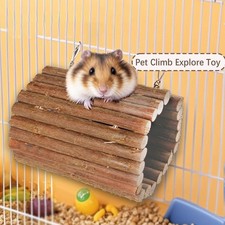 Wooden Hamster Tunnel Chew Toy Small Animal Toy Hamster Hiding House  Rabbit