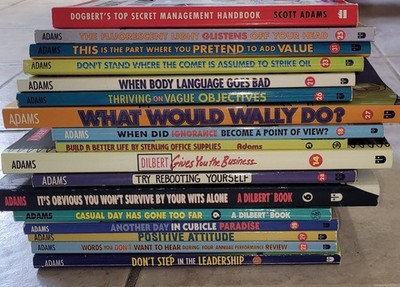 Huge Lot Of 17 Dilbert Books Paperbacks By Scott Adams 