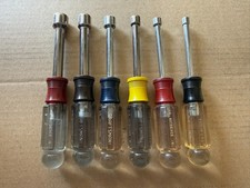 Set 6 Vintage Craftsman Nut Drivers SAE 3/16 - 1/2 inch Made in USA tool lot -H-