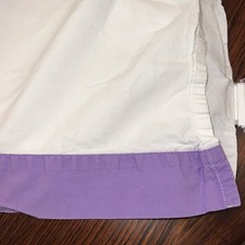 Pottery Barn Teen TWIN Flat Sheet purple edge cotton