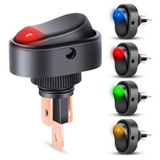 Nilight 5PCS LED Lighted Rocker Switch 12V Illuminated on off Toggle Switches 30