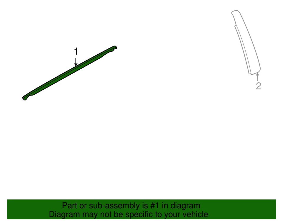 Genuine GM Passenger Side Door Window Belt Reveal Molding 92277514 Foto 4 de 4
