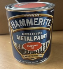 Hammerite - Smooth Red Direct To Rust Metal Paint - 750ML