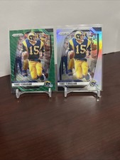 2024 Panini Prizm - Vince Ferragamo, #174 - Green Wave + Silver Holo Prizm- Rams
