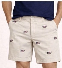 Vineyard Vines Breaker Shorts Boys Youth Size 16 Flag Whale Patriotic Stone NWT