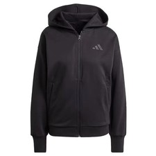 New Adidas women ALL SZN Fleece Full-Zip Hoodie, Size L, Color Black