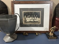 Carta armadio squadra 'Futbol' calcio europeo antico/vintage foto incorniciata opaca