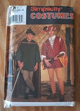 Simplicity Costumes Sewing Pattern 7761 UNCUT Costume Size SX S M L XL Men Boys