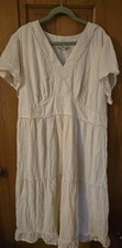 Loft Plus Cream Maxi Dress Sz 20/22 100% Cotton