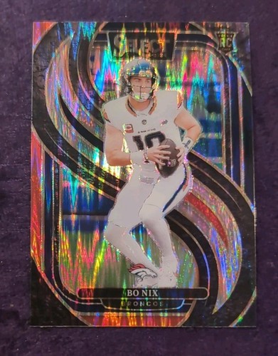 2024 Panini Select Bo Nix (RC) BLACK & RED SHOCK PRIZM #117 Premier BRONCOS