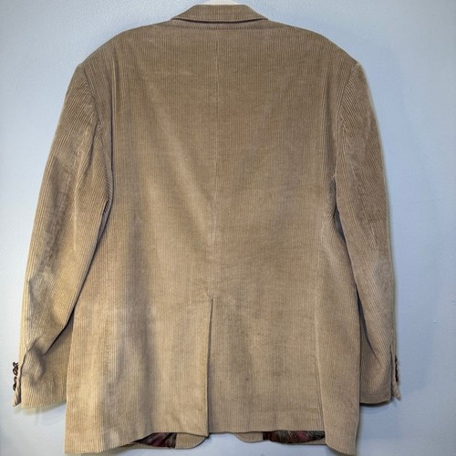 Giacca blazer uomo vintage Ralph Lauren polo marrone velluto a coste 44R - Foto 2 di 11