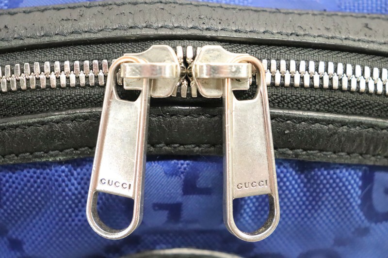 GUCCI Off The Grid Medium Backpack - Blue GG Monogram Nylon  display picture 2