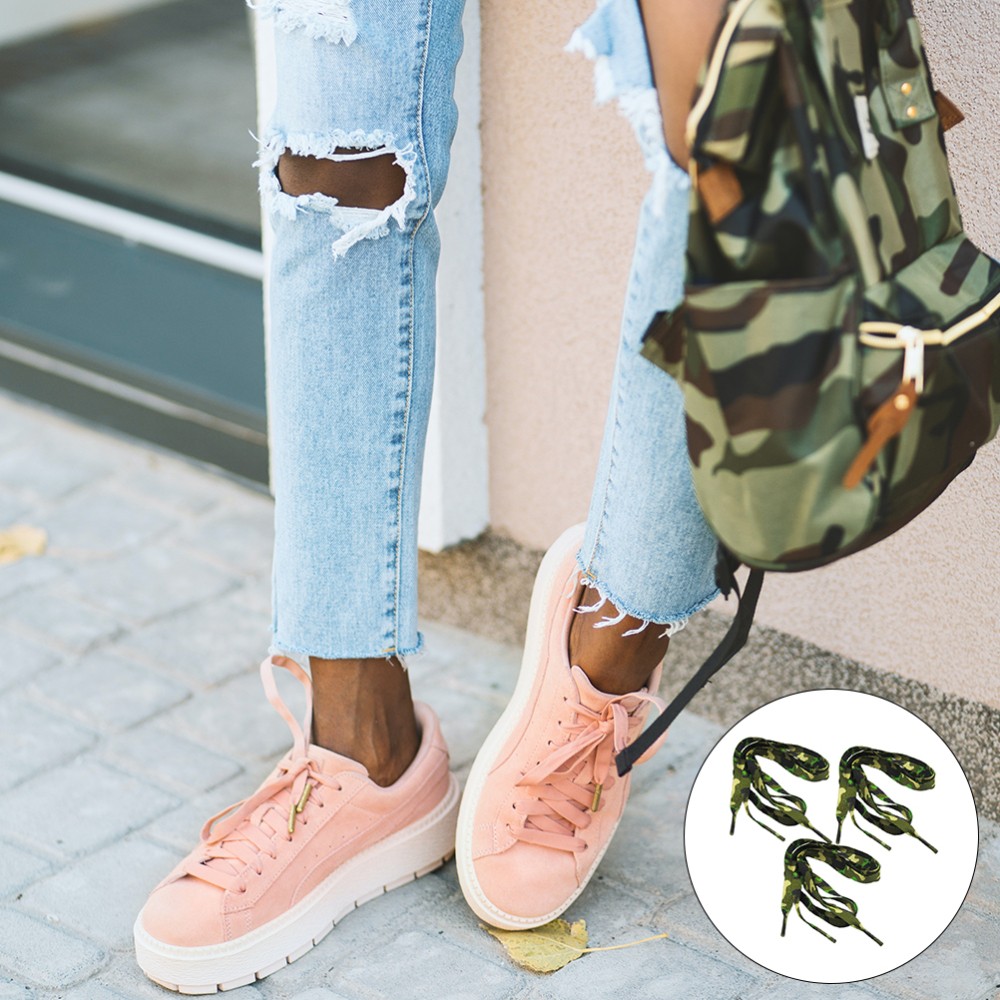 APL 3 Paia Lacci Velocità Mimetica Per Scarpe Da Ginnastica Colorati