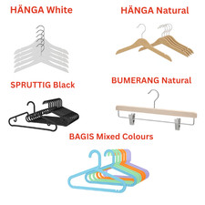 IKEA Kids Thick Curved Coat & Top Skirt Sweaters Hangers for Children’s Wardrobe