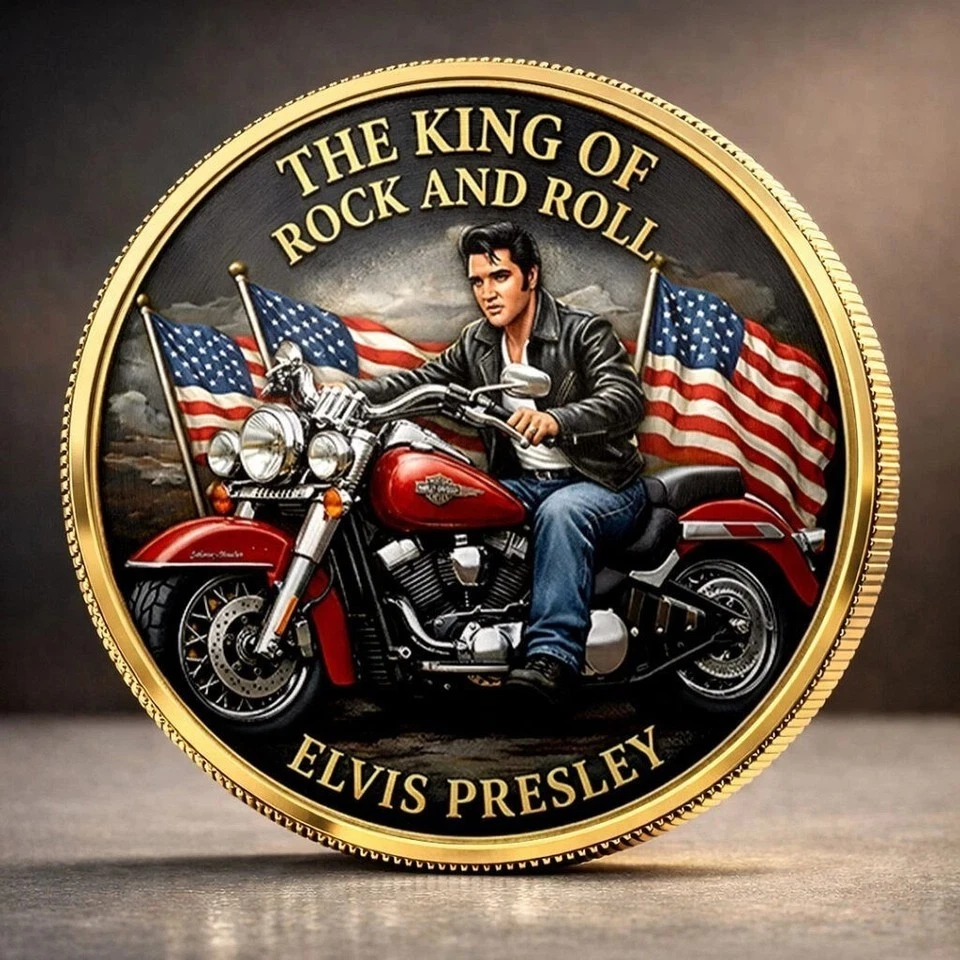 New Elvis Presley The King of Rock  Collectible Metal Coins