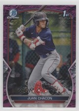 2023 Bowman Chrome Prospects Fuchsia Lunar Crater Refractor Juan Chacon 00er