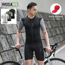 Mens Cycling Sets Road Bike Sport Jersey 4D Padded Short Sleeve Top Shorts Suits