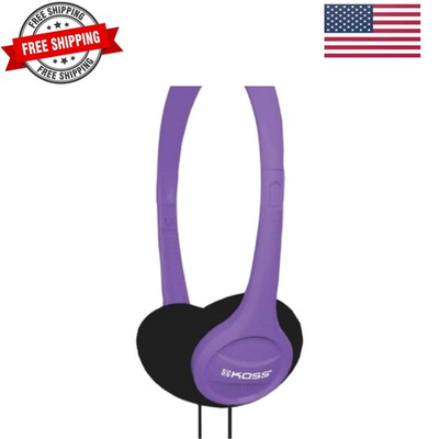 #ad Portable On Ear Headphone with Adjustable Headband Violet $9.89