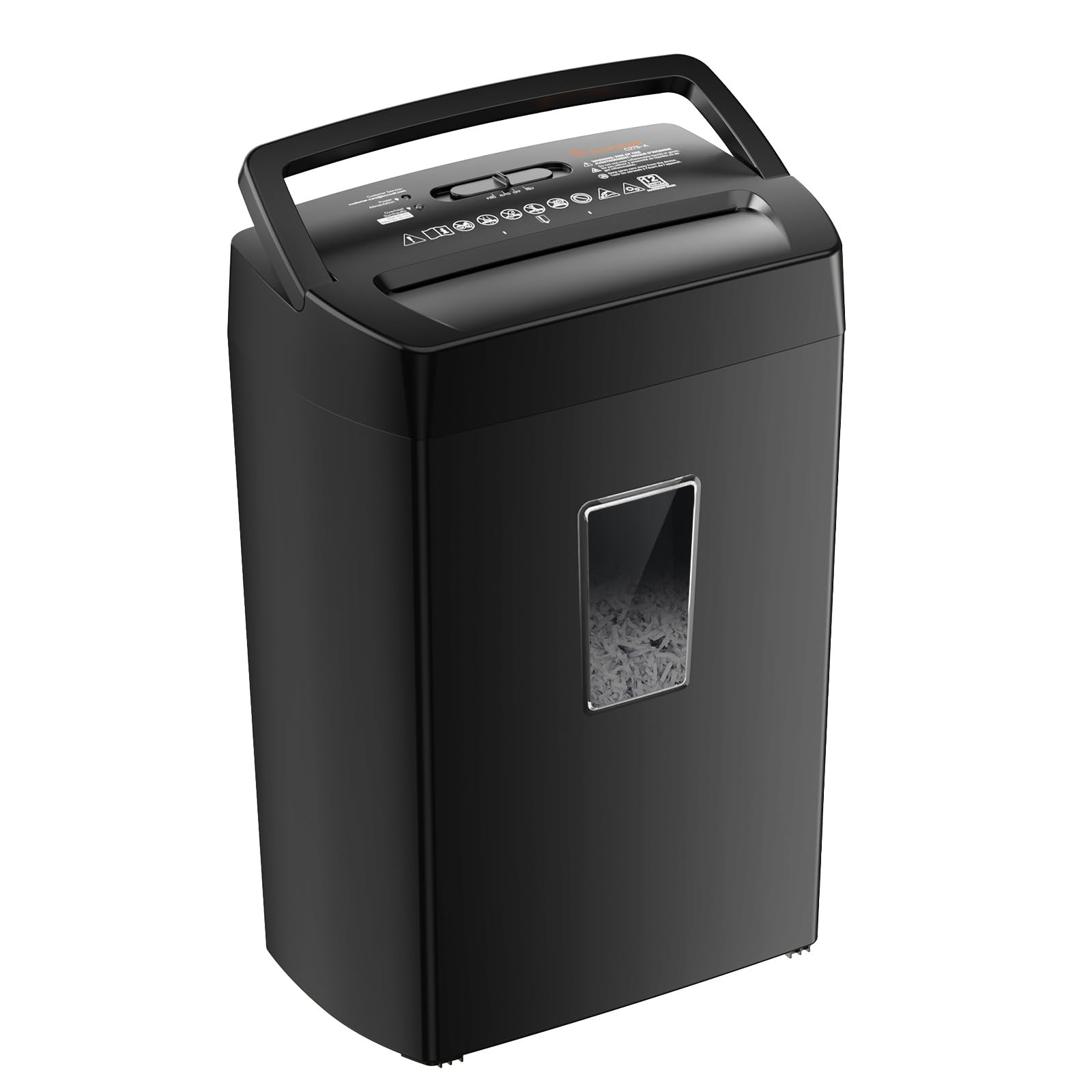 Bonsaii 12-Sheet Cross Cut Paper Shredder, 5.5 Gal Home Office Heavy Duty Shredd-image