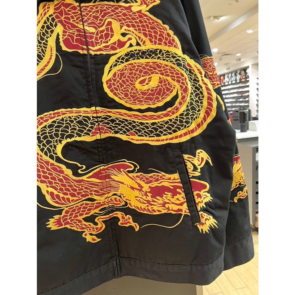 Size XL - Supreme Chinese Dragon Work Jacket Black / Red