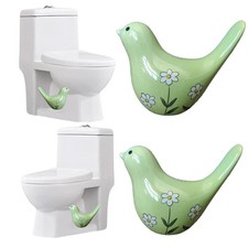 2PCS Toilet Bolt Covers Decorative, Cute Bird Toilet Screw Cover Caps, Cerami...